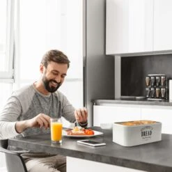 Delaware Brotkasten Metall 30x16x20,5 Cm Klappdeckel Lüftungslöcher -Geschäft Für Haushalts- Und Küchenbedarf 10037443 yy 0003 logo