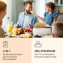 Oklahoma Brotkasten Metall 35,5x15,5x23 Cm Bambus-Deckel Schneidebrett -Geschäft Für Haushalts- Und Küchenbedarf 10037444 de 0003 logo