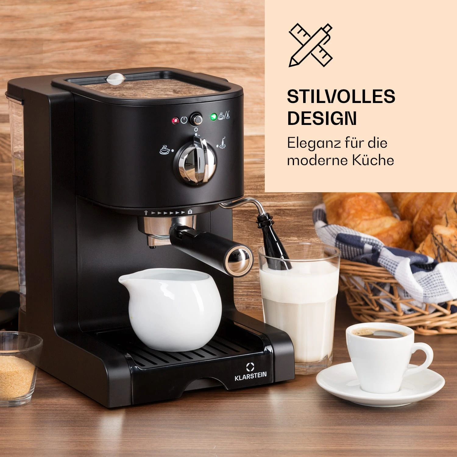 Passionata 20 Espressomaschine 20 Bar 6 Tassen 1,25 Liter Milchschaum 4 Passionata 20 Espressomaschine 20 Bar 6 Tassen 1,25 Liter Milchschaum – Bild 2