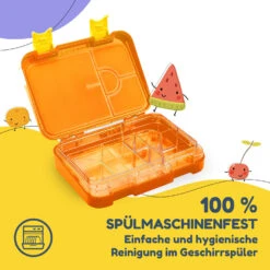 Schmatzfatz Junior Lunchbox 6 Fächer 21,3 X 15 X 4,5 Cm (BxHxT) -Geschäft Für Haushalts- Und Küchenbedarf 10037943 de 0005 usp