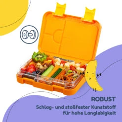 Schmatzfatz Junior Lunchbox 6 Fächer 21,3 X 15 X 4,5 Cm (BxHxT) -Geschäft Für Haushalts- Und Küchenbedarf 10037943 de 0006 usp