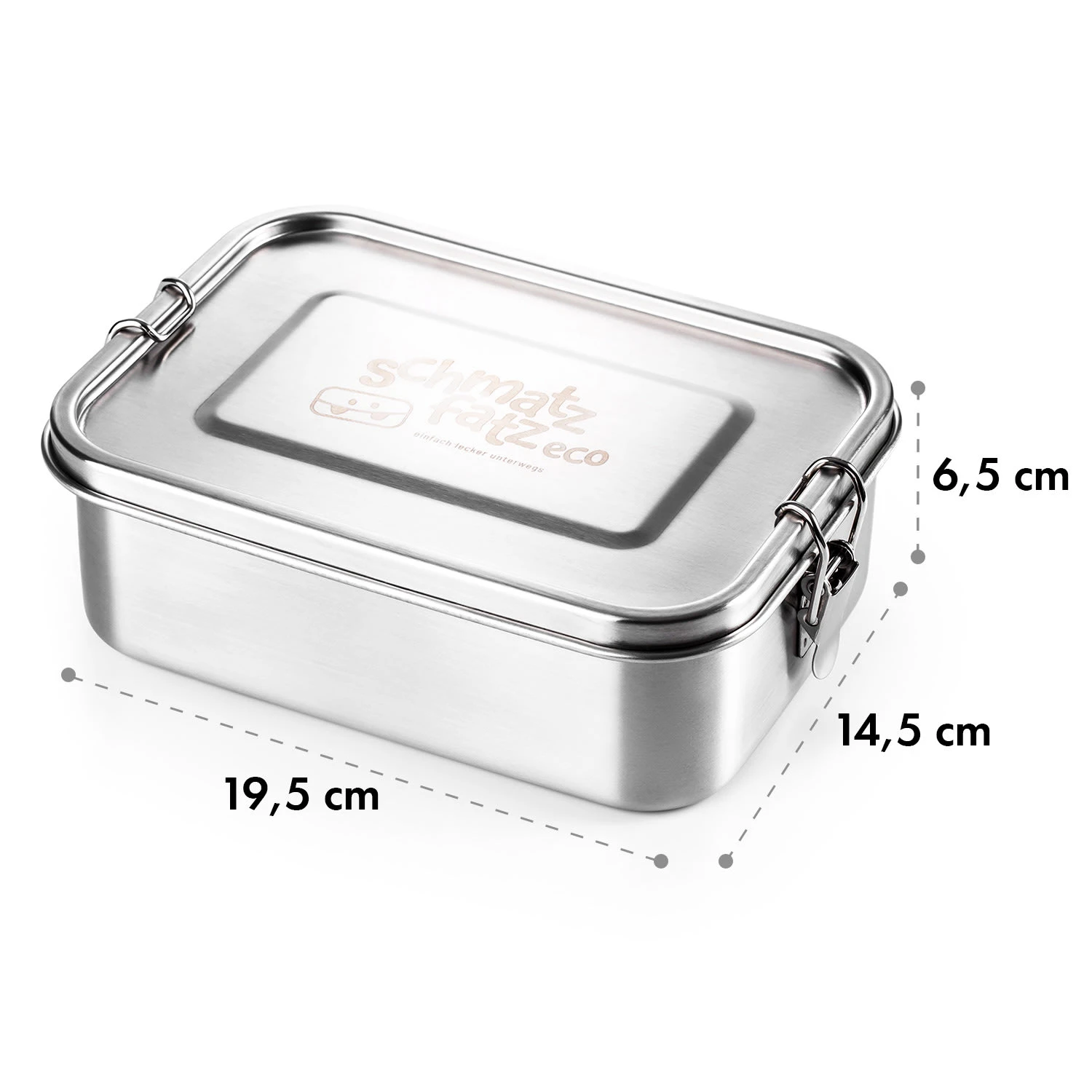 Schmatzfatz Eco Lunchbox 1200ml 19,5 X 14,5 X 6,5 Cm (BxHxT) Edelstahl 8 Schmatzfatz Eco Lunchbox 1200ml 19,5 X 14,5 X 6,5 Cm (BxHxT) Edelstahl – Bild 6