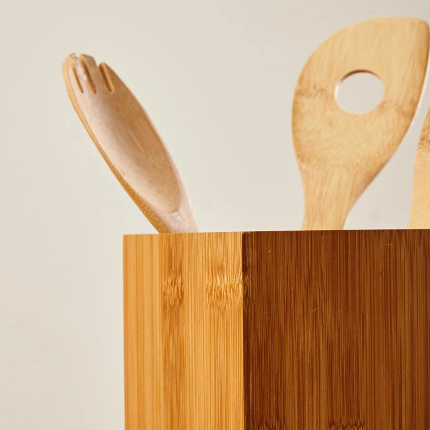 Utensilienhalter Quadratisch 12 X 23 X 12 Cm (BxHxT) Bambus 5 Utensilienhalter Quadratisch 12 X 23 X 12 Cm (BxHxT) Bambus – Bild 3