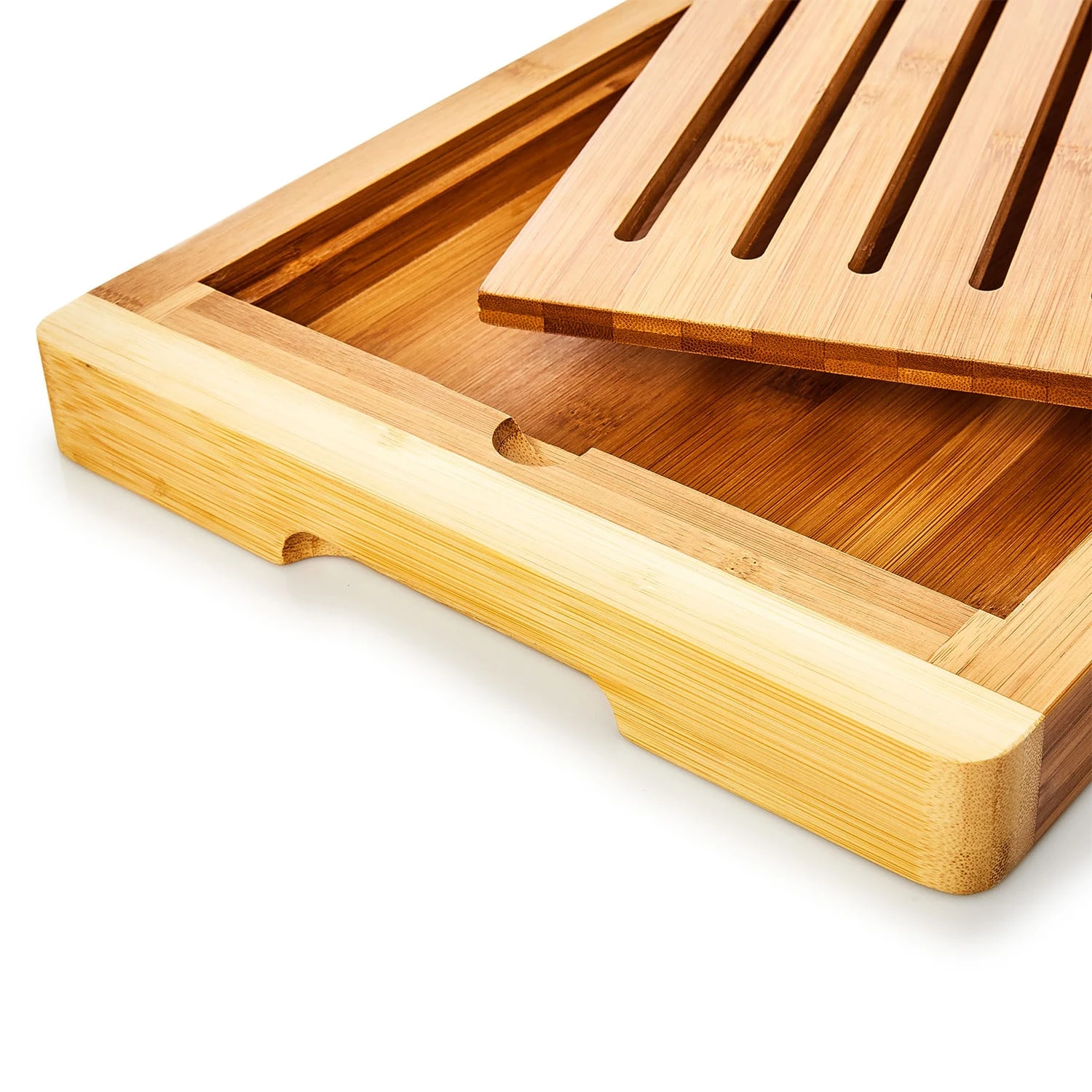 Brotschneidebrett Mit Krümelfach Bambus 38 X 3 X 25,5 Cm (BxHxT) Recycelbar 5 Brotschneidebrett Mit Krümelfach Bambus 38 X 3 X 25,5 Cm (BxHxT) Recycelbar – Bild 3