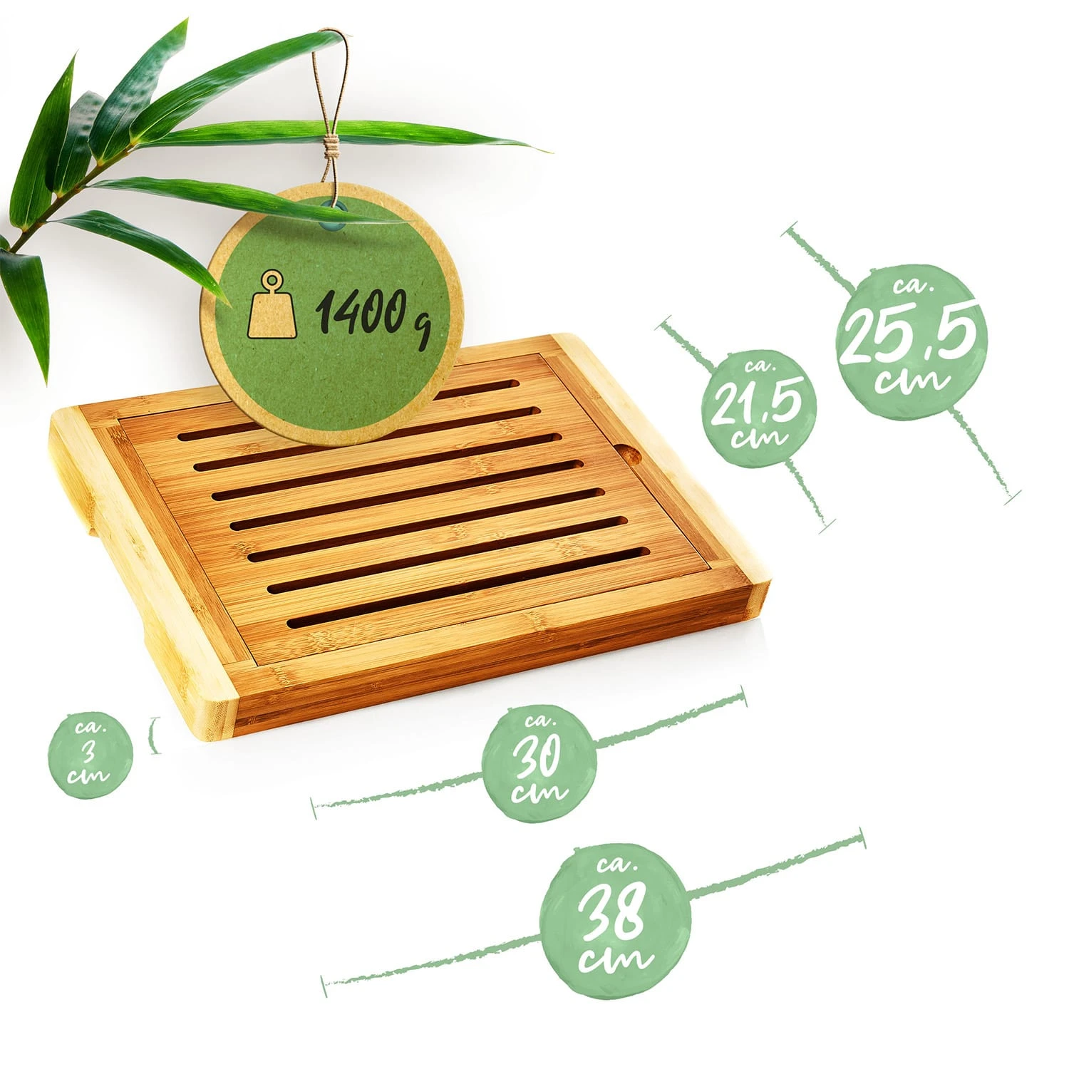Brotschneidebrett Mit Krümelfach Bambus 38 X 3 X 25,5 Cm (BxHxT) Recycelbar 10 Brotschneidebrett Mit Krümelfach Bambus 38 X 3 X 25,5 Cm (BxHxT) Recycelbar – Bild 8