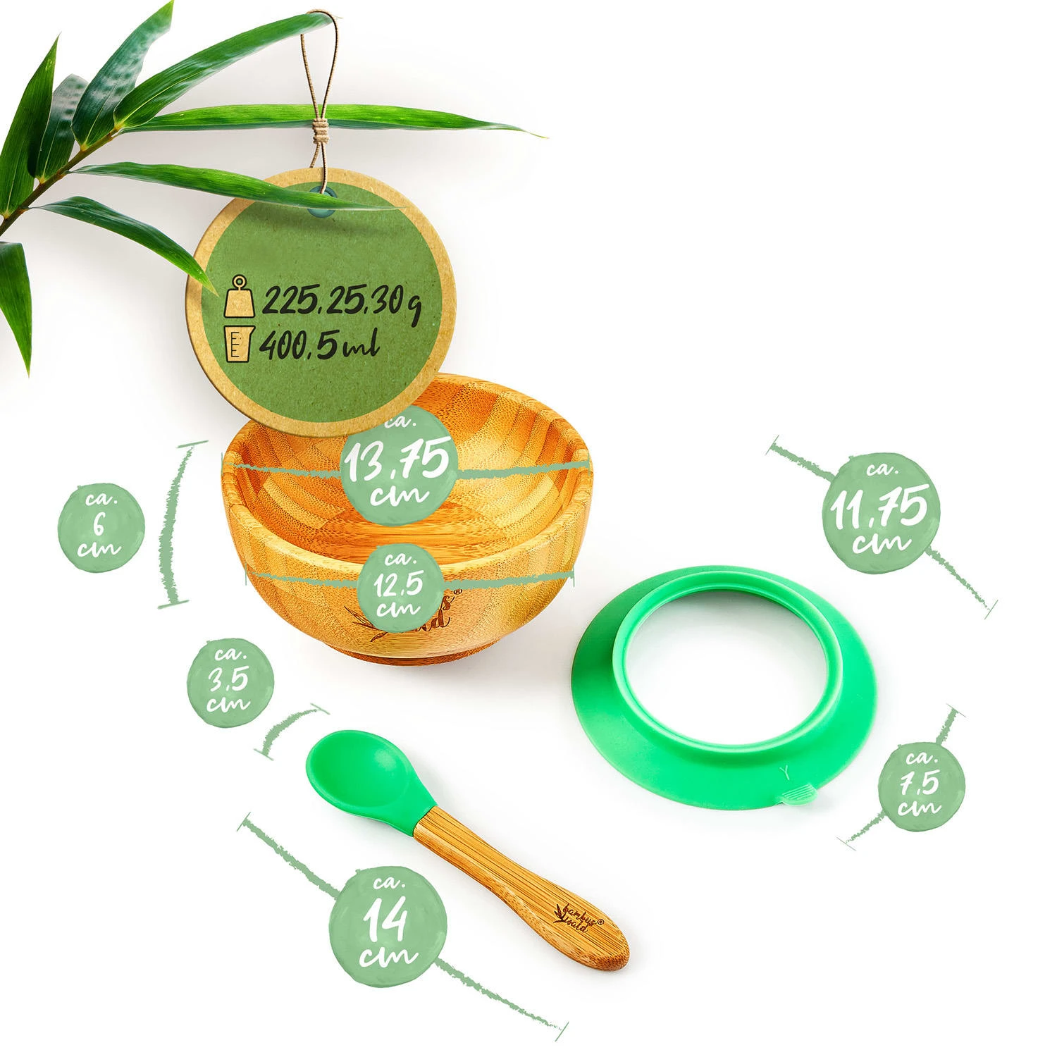 Kindergeschirr Mit Bambusschale Und Löffel 400 Ml Inkl. Saugnapf Ø: 13,7 Cm 8 Kindergeschirr Mit Bambusschale Und Löffel 400 Ml Inkl. Saugnapf Ø: 13,7 Cm – Bild 6