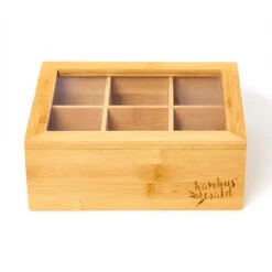 Teebox 6 Fächer 90 Teebeutel Kunststoff-Sichtfenster Bambus -Geschäft Für Haushalts- Und Küchenbedarf 10038069 yy 0004 logo