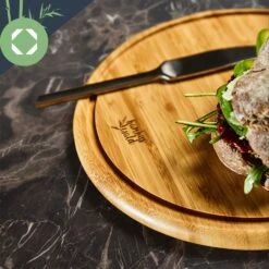 3er-Set Bambus-Frühstücksbrett Rund 25 X 1,6 X Cm (ØxH) Pflegeleicht -Geschäft Für Haushalts- Und Küchenbedarf 10038082 yy 0005 logo