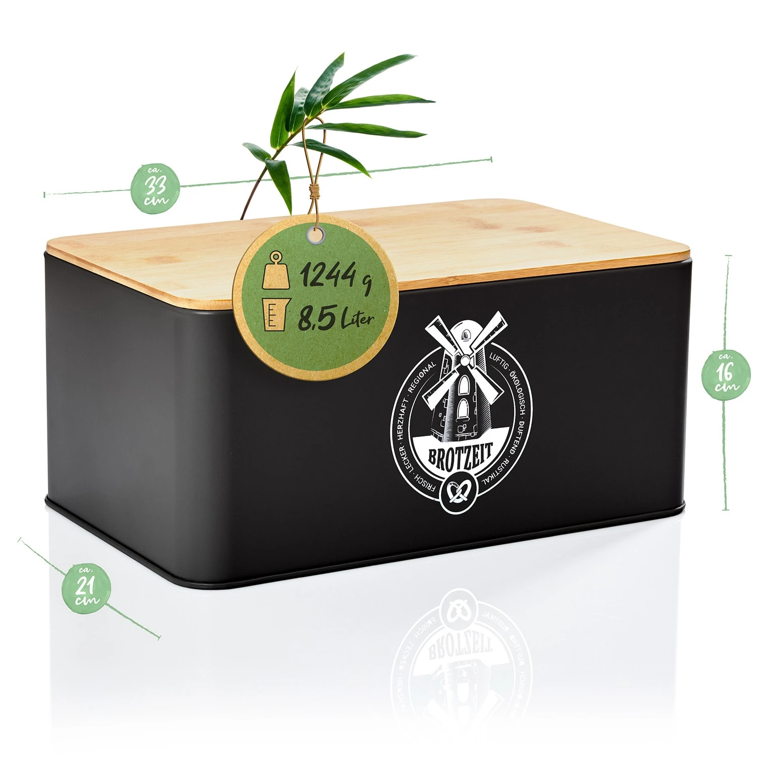 Stigby 2-in-1 Brotkasten Mit Schneidebrett Metallblech Bambus 9 Stigby 2-in-1 Brotkasten Mit Schneidebrett Metallblech Bambus – Bild 7