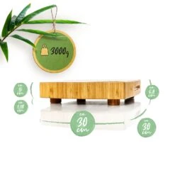 Bambus-Hackbrett 30 X 6,8 X 30 Cm (BxHxT) Standfüße Haltegriff Pflegeleicht -Geschäft Für Haushalts- Und Küchenbedarf 10038092 yy 0007 logo