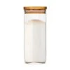 Eckiges Glas Mit Bambusdeckel Luftdicht Silikonring 6 X 15 Cm 300 Ml -Geschäft Für Haushalts- Und Küchenbedarf 10038114 yy 0001 titel