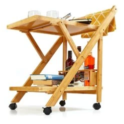 Servierwagen 2 Etagen 4 Rollen 66x70x40,5cm (BxHxT) Bambus -Geschäft Für Haushalts- Und Küchenbedarf 10038117 yy 0005 logo