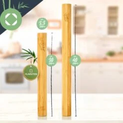 Teigroller 2er-Set 100 % Bambus 30/40 X 3,3 Cm (LxØ) Glatt Bambus -Geschäft Für Haushalts- Und Küchenbedarf 10038123 yy 0005 logo