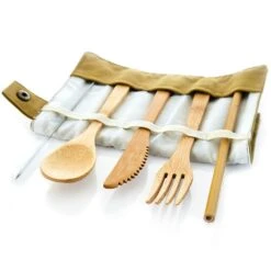 Reisebesteck In Brauner Tasche 5-teilig Zusammenrollbar Bambus -Geschäft Für Haushalts- Und Küchenbedarf 10038194 yy 0003 logo
