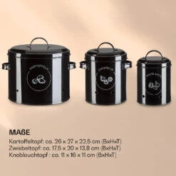 Aufbewahrungstöpfe 3er Set Metallblech Rund Deckel -Geschäft Für Haushalts- Und Küchenbedarf 10038225 de 0008 logo