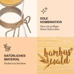 Glaskaraffe Mit Bambusdeckel Borosilikatglas Hitzebeständig -Geschäft Für Haushalts- Und Küchenbedarf 10038230 de 0004 logo