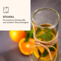 Glaskaraffe Mit Bambusdeckel Borosilikatglas Hitzebeständig -Geschäft Für Haushalts- Und Küchenbedarf 10038230 de 0006 logo