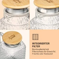 Karaffe Borosilikatglas Bambusdeckel Filteraufsatz Silikonring -Geschäft Für Haushalts- Und Küchenbedarf 10038237 de 0003 logo