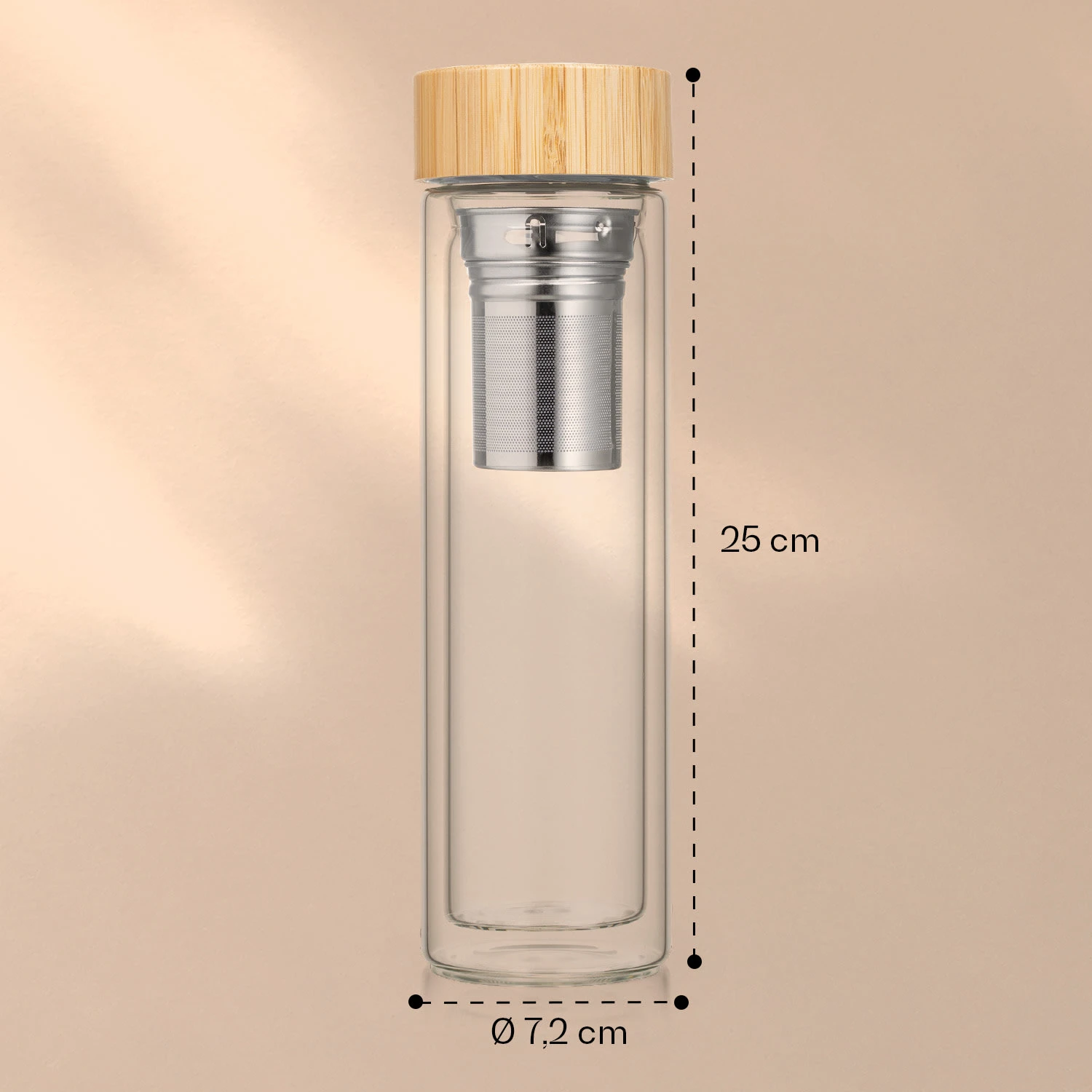 Teeflasche Mit Deckel Und Sieb 500 Ml Doppelwandiges Glas Bambus Hülle 9 Teeflasche Mit Deckel Und Sieb 500 Ml Doppelwandiges Glas Bambus Hülle – Bild 7