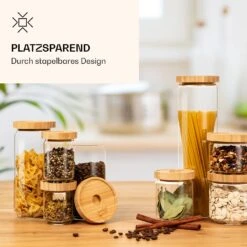 Stapelglas Mit Bambusdeckel 1000 Ml Stapelbar Luftdicht 10 Stapelglas Mit Bambusdeckel 1000 Ml Stapelbar Luftdicht -Geschäft Für Haushalts- Und Küchenbedarf 10038241 de 0003 logo