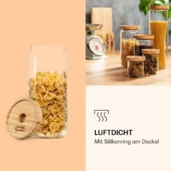 Stapelglas Mit Bambusdeckel 1000 Ml Stapelbar Luftdicht 12 Stapelglas Mit Bambusdeckel 1000 Ml Stapelbar Luftdicht -Geschäft Für Haushalts- Und Küchenbedarf 10038241 de 0005 logo