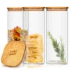 Eckiges Glas Mit Bambusdeckel Luftdicht Mit Silikonring 10x20,5x10 Cm 3x 1500 Ml -Geschäft Für Haushalts- Und Küchenbedarf 10038256 yy 0001 titel