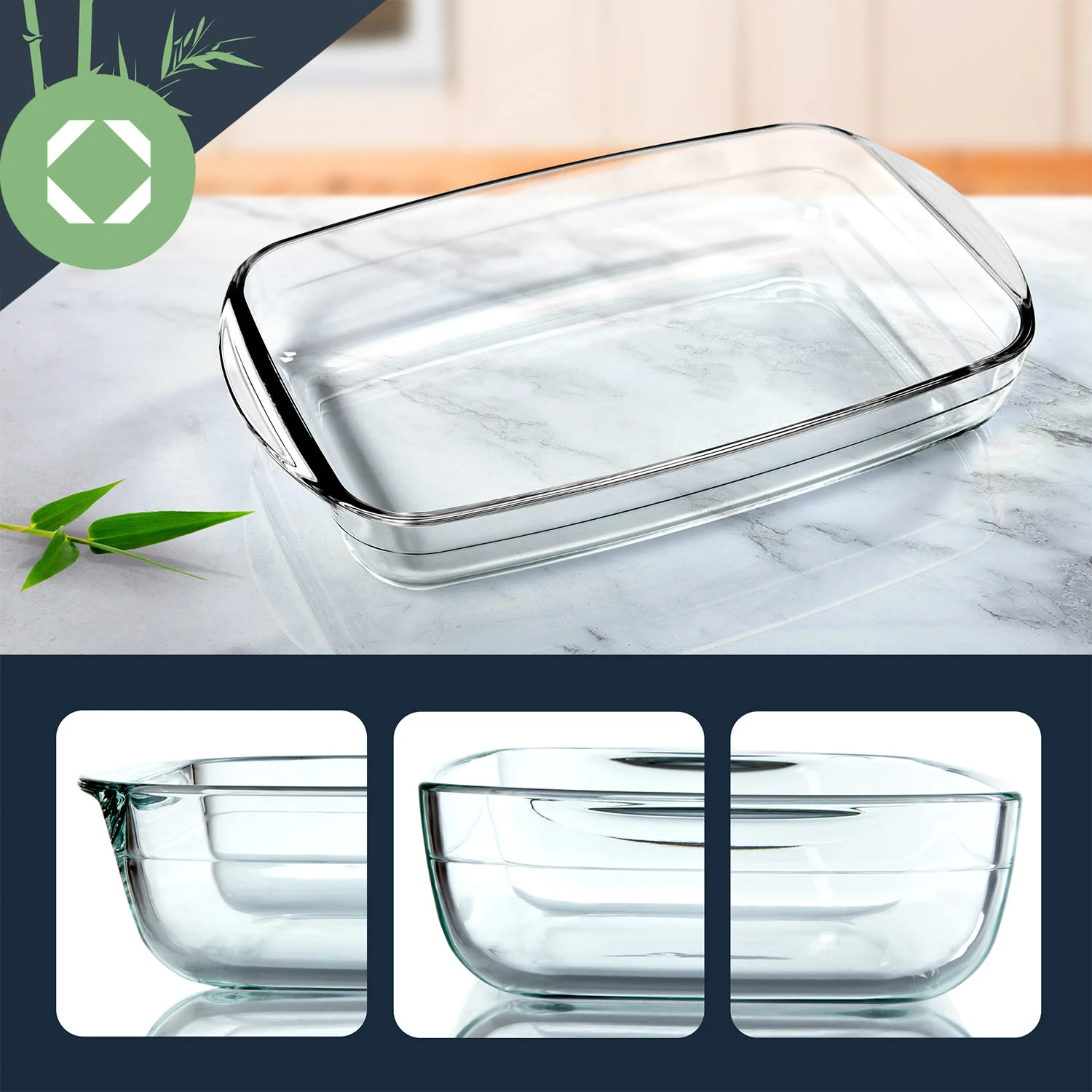 Ofenform 3600 Ml 390 X 65 X 240 Mm Hochwertiges Glas 5 Ofenform 3600 Ml 390 X 65 X 240 Mm Hochwertiges Glas – Bild 3