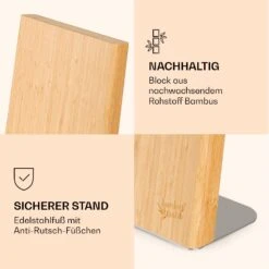 Messerblock Schräg, Magnetisch, Für 4-6 Messer, Bambus, Edelstahl 11 Messerblock Schräg, Magnetisch, Für 4-6 Messer, Bambus, Edelstahl -Geschäft Für Haushalts- Und Küchenbedarf 10038281 de 0004 logo