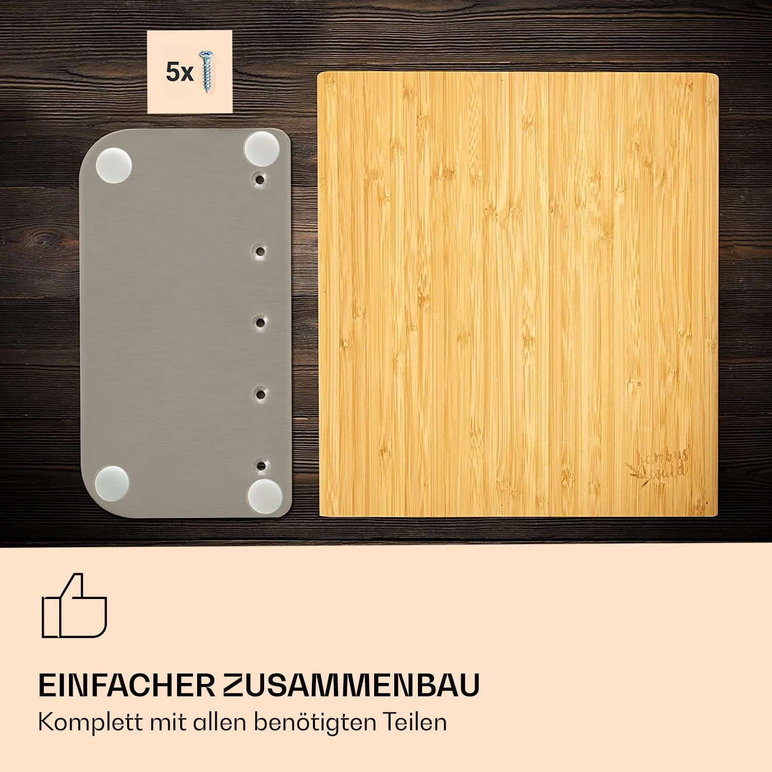 Messerblock Schräg, Magnetisch, Für 4-6 Messer, Bambus, Edelstahl 7 Messerblock Schräg, Magnetisch, Für 4-6 Messer, Bambus, Edelstahl – Bild 5