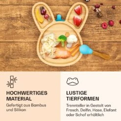 Kindergeschirr Bambusteller & Löffel 250 Ml Inkl. Saugnapf 18 X 18 Cm -Geschäft Für Haushalts- Und Küchenbedarf 10038288 de 0004 logo