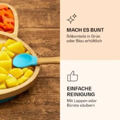 Kindergeschirr Bambusteller & Löffel 250 Ml Inkl. Saugnapf 18 X 18 Cm -Geschäft Für Haushalts- Und Küchenbedarf 10038288 de 0005 logo