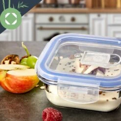 Quadratische Glasbox 800 Ml, 620 Ml, 320 Ml Mit Deckel Luftdicht Auslaufsicher -Geschäft Für Haushalts- Und Küchenbedarf 10038294 yy 0004 logo