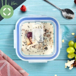 Quadratische Glasbox 800 Ml, 620 Ml, 320 Ml Mit Deckel Luftdicht Auslaufsicher -Geschäft Für Haushalts- Und Küchenbedarf 10038294 yy 0005 logo