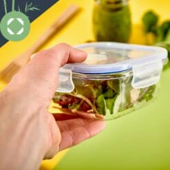 Quadratische Glasbox 800 Ml, 620 Ml, 320 Ml Mit Deckel Luftdicht Auslaufsicher -Geschäft Für Haushalts- Und Küchenbedarf 10038294 yy 0007 logo