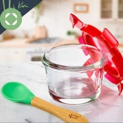 Babygläser 6er-Set Bunte Deckel Luftdichter Verschluss Geschmacksecht -Geschäft Für Haushalts- Und Küchenbedarf 10038298 yy 0005 logo