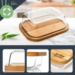 Glas-Butterdose Bambusboden Luftdicht Spülmaschinenfest -Geschäft Für Haushalts- Und Küchenbedarf 10038310 yy 0002 logo