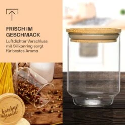Gewürzgläser Bambusdeckel 10 Stück Je 150 Ml Luftdicht Stapelbar -Geschäft Für Haushalts- Und Küchenbedarf 10038311 de 0003 logo