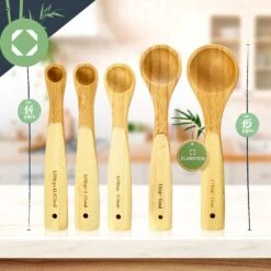 Messlöffel-Set Back- Und Kochbesteck Ideales Abmessen 5er-Set Bambus -Geschäft Für Haushalts- Und Küchenbedarf 10038313 yy 0007 logo