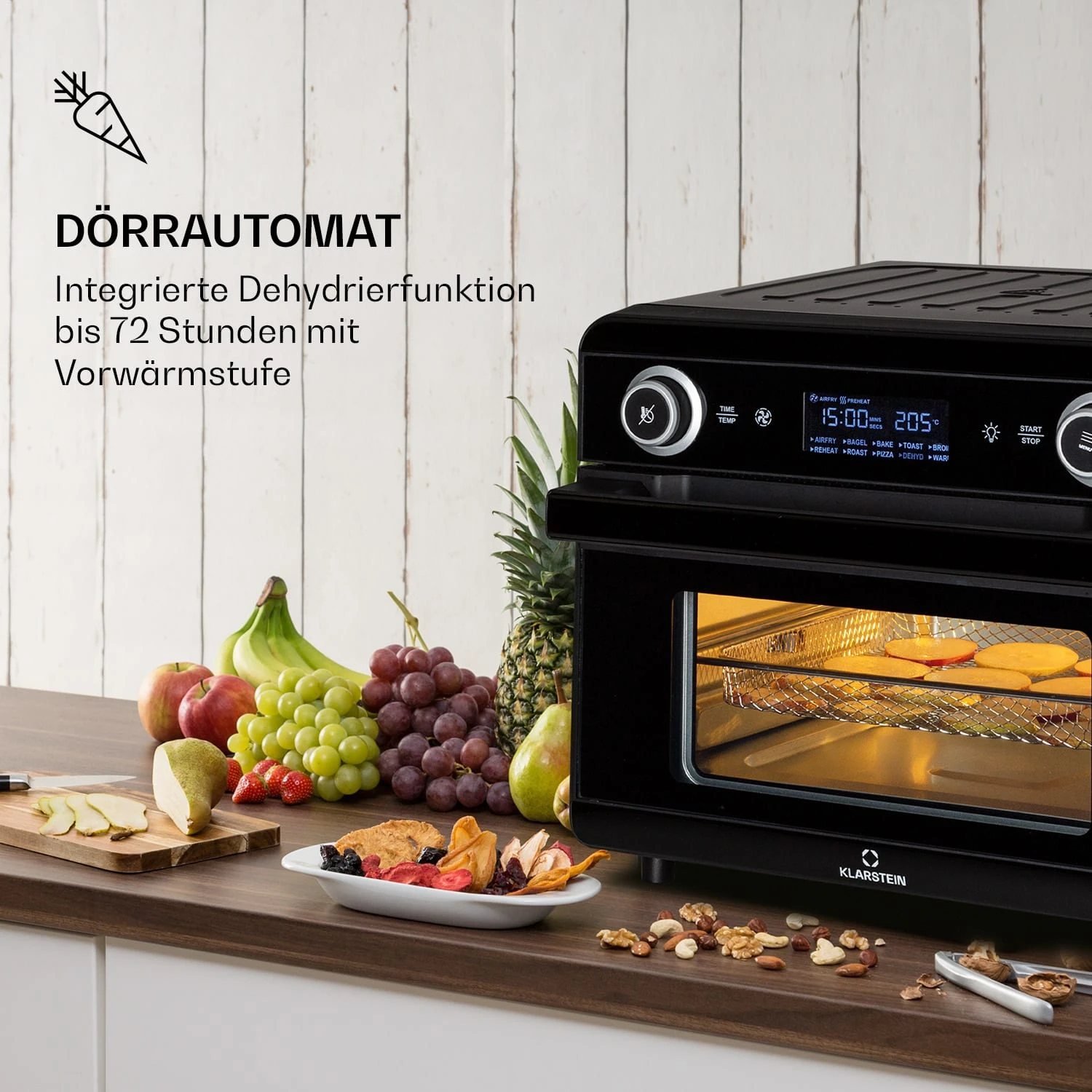 AeroVital Jumbo 3-in-1 Heißluftfritteuse Toaster Dörrautomat 1550 W 18 Liter 8 AeroVital Jumbo 3-in-1 Heißluftfritteuse Toaster Dörrautomat 1550 W 18 Liter – Bild 6