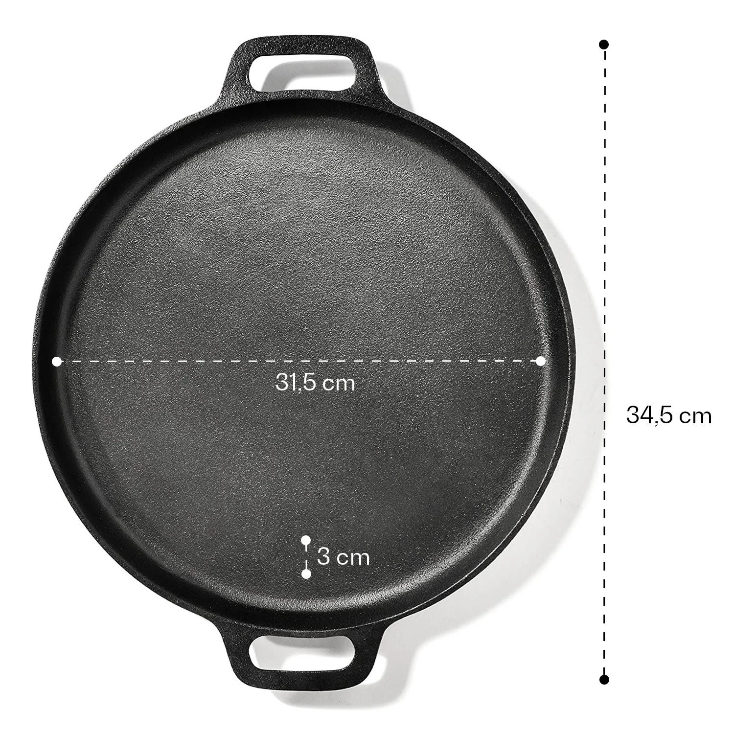 Canadienne Runde Grillpfanne Glatt 35 X 3 Cm (ØxH) Gusseisen 7 Canadienne Runde Grillpfanne Glatt 35 X 3 Cm (ØxH) Gusseisen – Bild 5