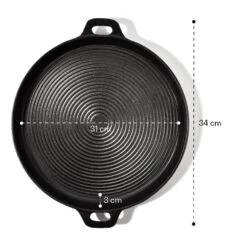 Canadienne Runde Grillpfanne Geriffelt 35 X 3 Cm (ØxH) Gusseisen -Geschäft Für Haushalts- Und Küchenbedarf 10038592 yy 0005 logo