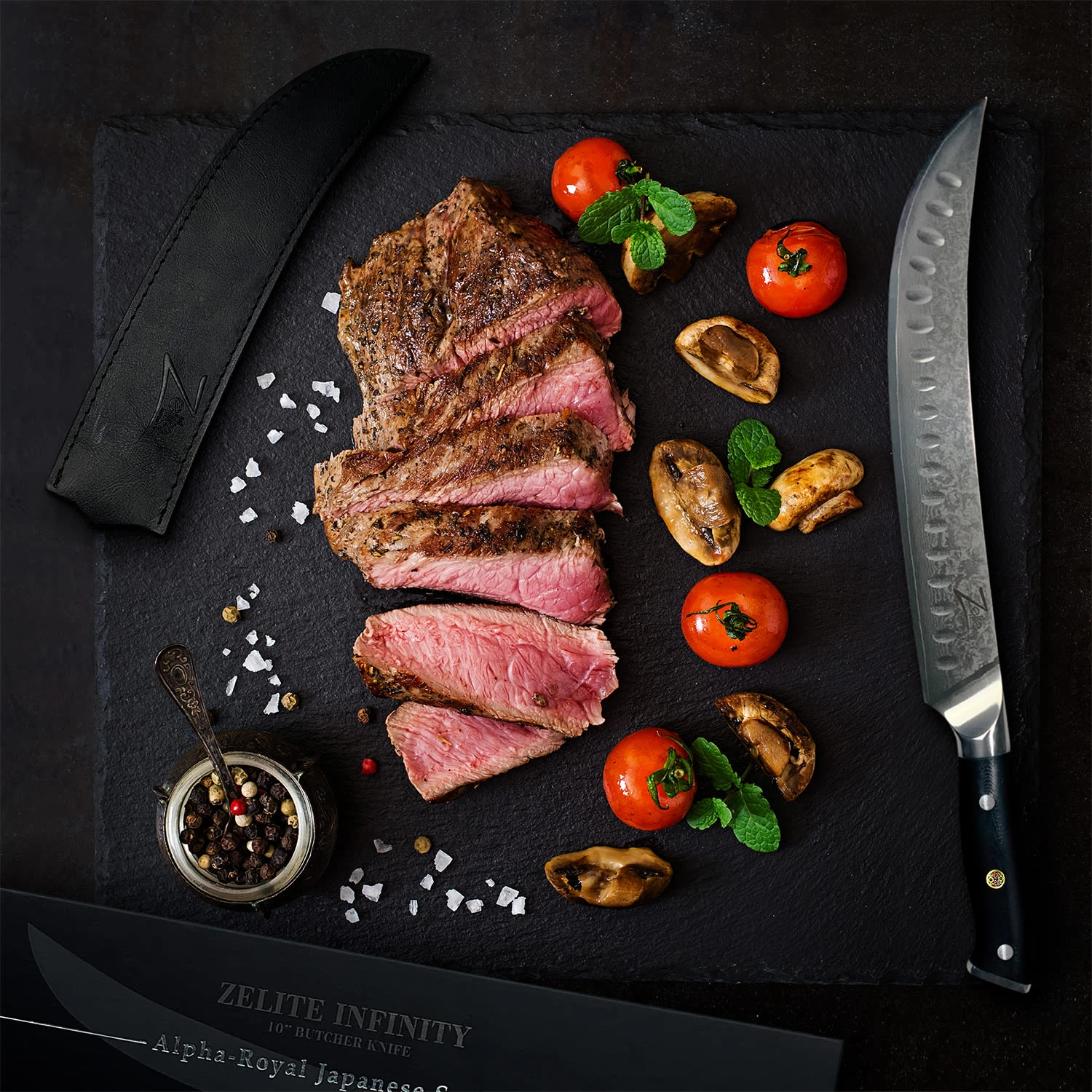 Alpha-Royal Japanese Serie 10" Fleischermesser Damaszener-Stahl 5 Alpha-Royal Japanese Serie 10" Fleischermesser Damaszener-Stahl – Bild 3