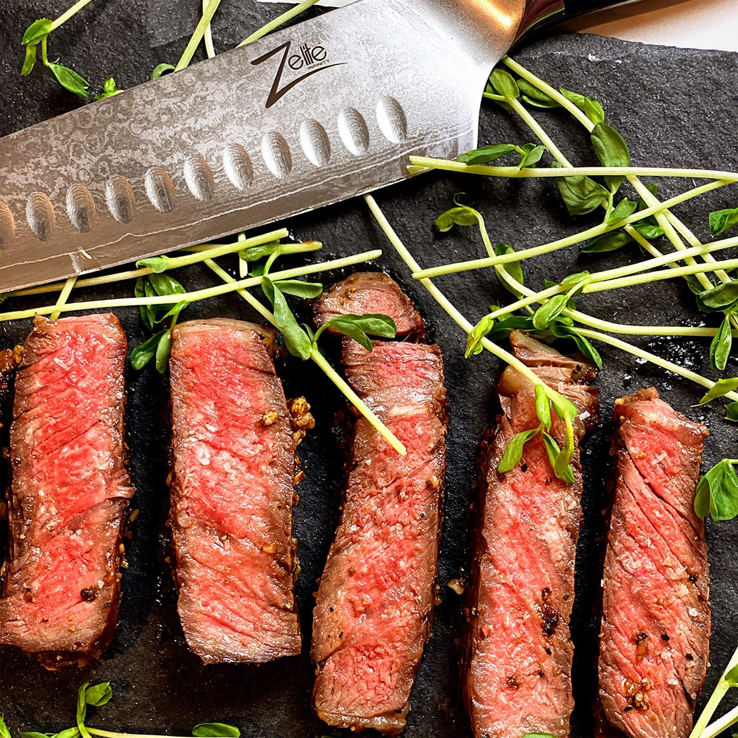 Alpha-Royal Japanese Serie 7" Santoku-Messer Damaszener-Stahl 7 Alpha-Royal Japanese Serie 7" Santoku-Messer Damaszener-Stahl – Bild 5