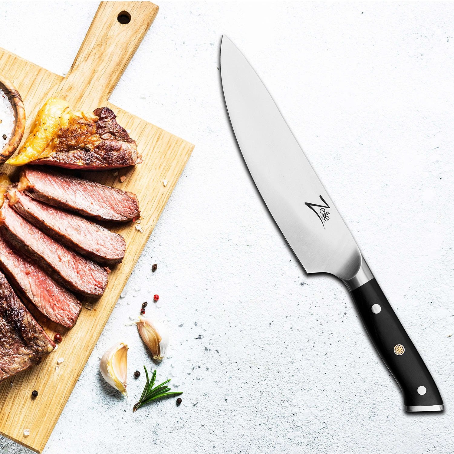 Alpha-Royal German 8" Kochmesser 56 HCR Edelstahl 8 Alpha-Royal German 8" Kochmesser 56 HCR Edelstahl – Bild 6