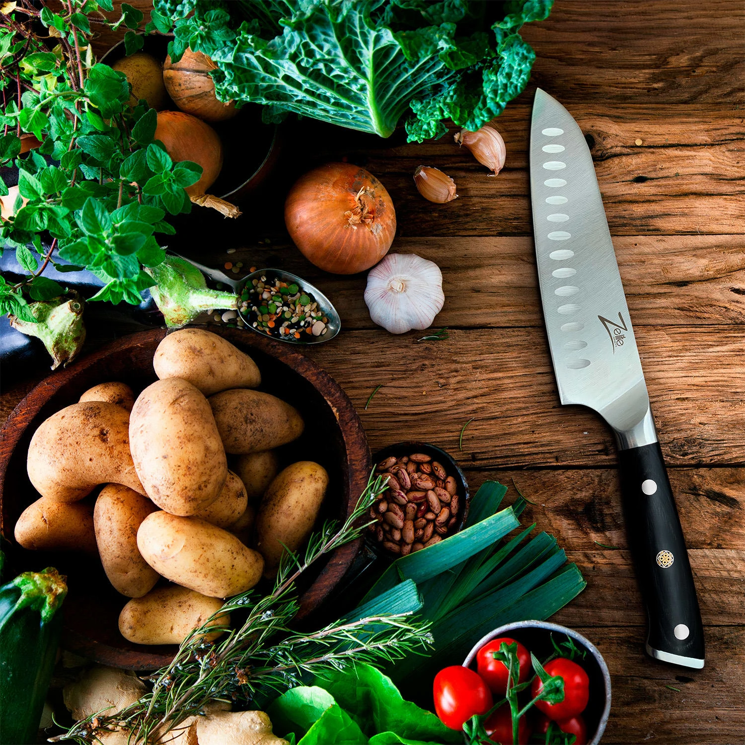 Alpha-Royal German 7" Santokumesser 56 HCR Edelstahl 5 Alpha-Royal German 7" Santokumesser 56 HCR Edelstahl – Bild 3