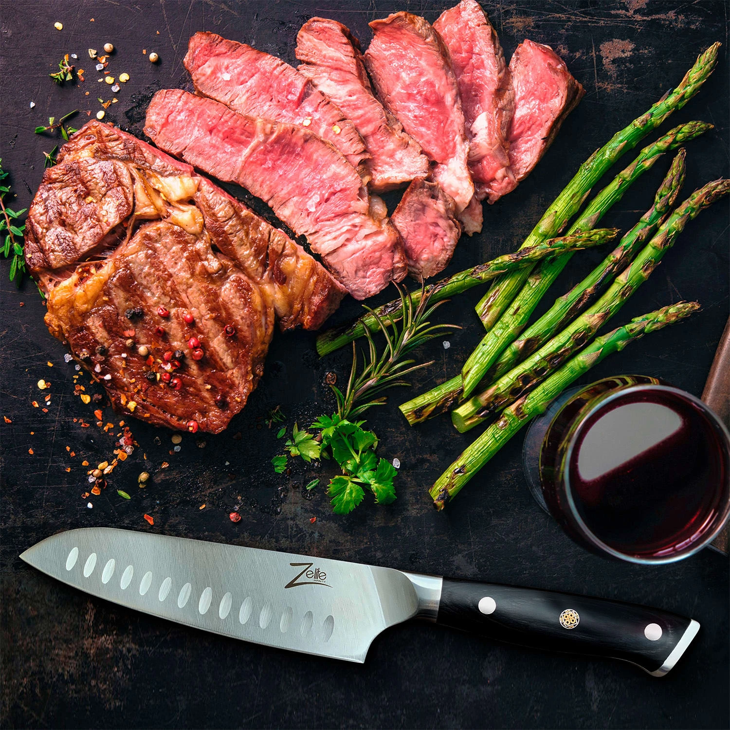 Alpha-Royal German 7" Santokumesser 56 HCR Edelstahl 6 Alpha-Royal German 7" Santokumesser 56 HCR Edelstahl – Bild 4