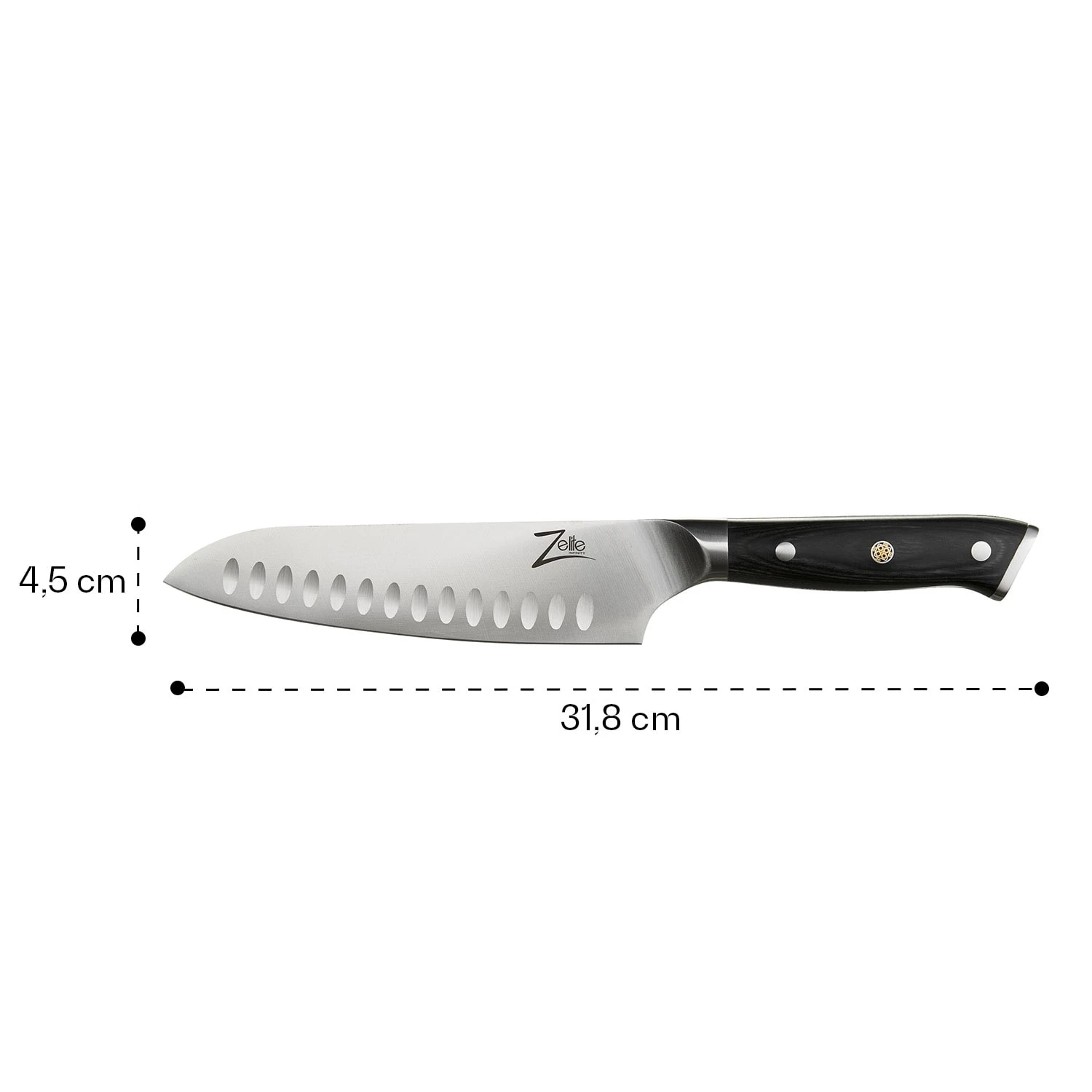 Alpha-Royal German 7" Santokumesser 56 HCR Edelstahl 9 Alpha-Royal German 7" Santokumesser 56 HCR Edelstahl – Bild 7