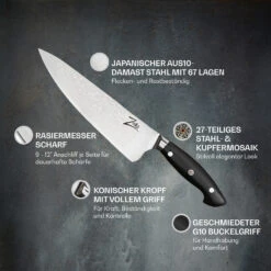 Executive-Plus Serie 8" Kochmesser 61 HRC Edelstahl -Geschäft Für Haushalts- Und Küchenbedarf 10039009 de 0002 logo