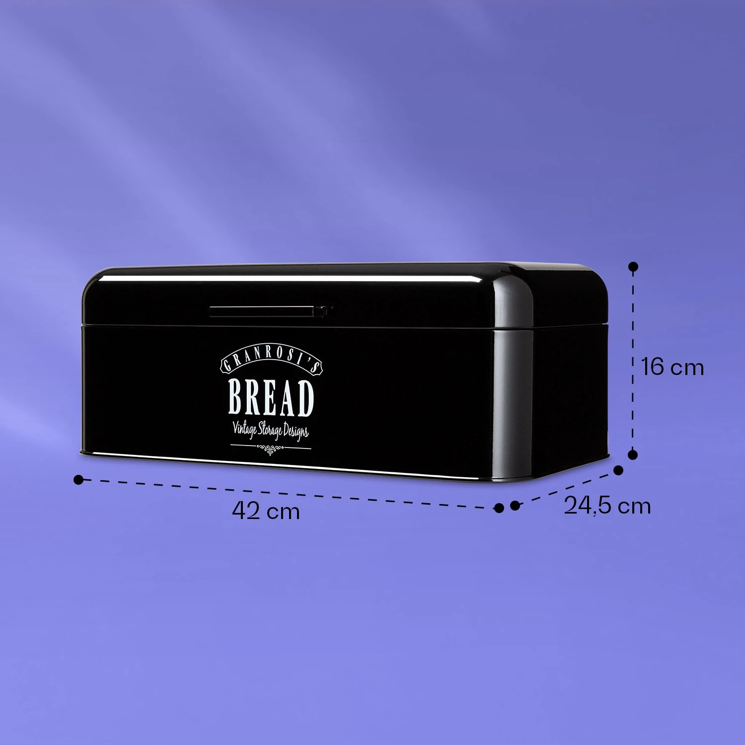 Delaware Brotkasten Metall 42 X 16 X 24,5 Cm Klappdeckel Lüftungslöcher 8 Delaware Brotkasten Metall 42 X 16 X 24,5 Cm Klappdeckel Lüftungslöcher – Bild 6