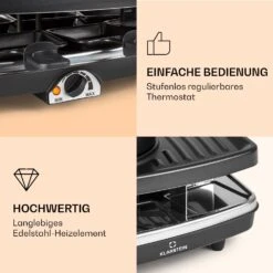 Entrecote 2-in-1 Raclette-Grill & Fondue Naturstein 1100W 8 Personen -Geschäft Für Haushalts- Und Küchenbedarf 10039922 de 0004 logo